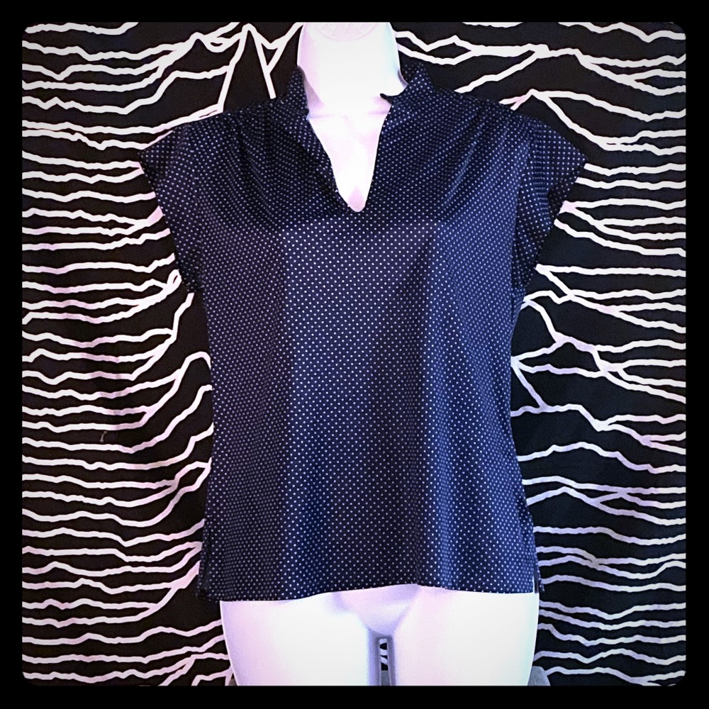 💙Vintage Pinup Polka Dot V Neck Blouse💙